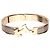 Hermès Bracciale Click Maron Glace Placcato Oro Rosa GM - vista 2