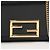 Fendi Mini Borsa a Tracolla FF Logo Chain Nera - vista 3