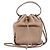 Prada Borsa Secchiello in Pelle Beige Grace Triangle Logo Cap