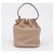 Prada Borsa Secchiello in Pelle Beige Grace Triangle Logo Cap - vista 3