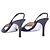 Sandali Slingback Chanel in pelle matelassé nera - vista 3