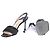 Sandali Slingback Chanel in pelle matelassé nera - vista 7