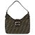 FENDI Borsa a spalla e borsa a mano in pelle e tela Zucca Nero e Marrone 26569