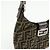 FENDI Borsa a spalla e a mano in pelle e tela Zucca Nero e Marrone 26569 - vista 14