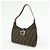 FENDI Borsa a spalla e a mano in pelle e tela Zucca Nero e Marrone 26569 - vista 3