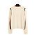 Céline Phoebe Philo Zweifarbiger Wollpullover in Ecru und Bordeaux - Ansicht 4