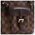 Borsa a tracolla Louis Vuitton Manosque PM Damier Ebene Marrone N51121 - vista 14