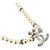 Collana Chanel Clover Coco Mark in perle finte e strass - vista 3