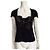 Top Chanel preto de viscose e elastano com detalhe de laço