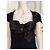 Top Chanel preto de viscose e elastano com detalhe de laço - vista 4