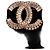 Chanel CC Logo Kristall Brosche Silber