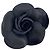 Chanel Spilla vintage a fiore di camelia in raso nero