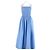 Vestido de verano de algodón azul Ganni
