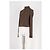 Autre Marque ALO brauner figurbetonter Pullover mit Stehkragen - Ansicht 4
