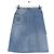 Falda de denim azul Tory Burch acampanada con bordado floral - vista 2