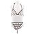 Louis Vuitton Bikini crema con rayas negras
