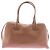 Autre Marque Borsa bowling in pelle camel - vista 3