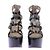 Jimmy Choo Décolleté con zeppa in pelle nera - vista 3