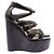 Jimmy Choo Décolleté con zeppa in pelle nera - vista 6