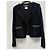 Chanel Cropped Jacke aus schwarzer Wolle - Ansicht 5
