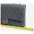 Chanel Bolsa de ombro com aba acolchoada em couro azul 2012 - vista 14