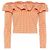 Miu Miu Top Corto de Punto Gingham Naranja