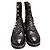 Chanel Stivaletti in Pelle Nera Perle Perle