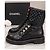 Chanel Stivaletti in Pelle Nera Perle Perle - vista 3