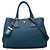 Borsa Tote Aperta Convertibile Prada Blue Vitello Daino