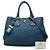 Borsa Tote Aperta Convertibile Prada Blue Vitello Daino - vista 7
