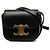 Céline Celine Mini Borsa a Tracolla Triomphe in Pelle di Vitello Lucida Nera