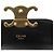 Céline Celine Mini Borsa a Tracolla Triomphe in Pelle di Vitello Lucida Nera - vista 5