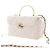 Chanel Vanity Case Small CC in Pelle di Vitello Matelassé Bianca con Top Handle - vista 14