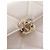 Chanel Vanity Case Small CC in Pelle di Vitello Matelassé Bianca con Top Handle - vista 5
