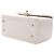 Chanel Vanity Case Small CC in Pelle di Vitello Matelassé Bianca con Top Handle - vista 8