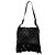 Borsa a tracolla Burberry Black Medium in vitello e lana Chess Blanket