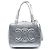Céline Borsa Cube Pieghevole Cuir Triomphe in pelle di vitello laminata argento Celine