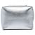 Céline Borsa Cube Pieghevole Cuir Triomphe in pelle di vitello laminata argento Celine - vista 3