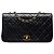 Chanel Black CC Quilted Lambskin Full Single Flap