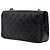 Chanel Black CC Quilted Lambskin Full Single Flap - vista 2
