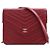 Portafoglio Chanel Red CC Chevron Lambskin Square Envelope Wallet On Chain