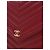 Portafoglio Chanel Red CC Chevron Lambskin Square Envelope Wallet On Chain - vista 13