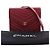 Portafoglio Chanel Red CC Chevron Lambskin Square Envelope Wallet On Chain - vista 5