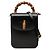 Bamboo Borsa Gucci Mini in pelle di vitello nera con manico in bambù