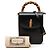 Bamboo Borsa Gucci Mini in pelle di vitello nera con manico in bambù - vista 7