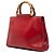 Borsa Gucci Red Medium Calfskin Bamboo Nymphaea Satchel - vista 2