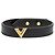 Bracciale Essential V in pelle nera Louis Vuitton
