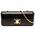 Céline Borsa a tracolla Celine Triomphe in vitello lucido nero con catena