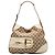 Borsa a tracolla Gucci Hasler Web in GG Canvas Beige
