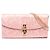 Clutch Dolce & Gabbana in raso rosa e pizzo con lucchetto e catena